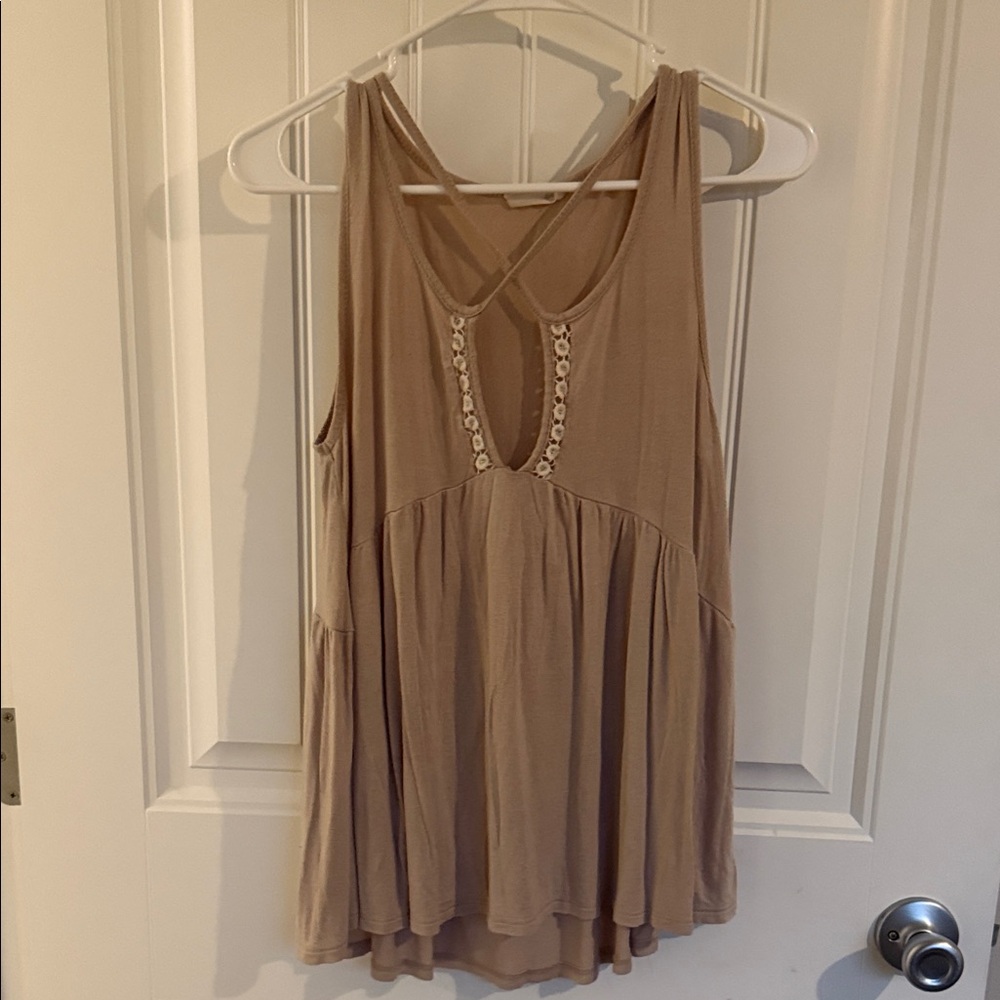Twenty Second Tan Sleeveless Tank Top